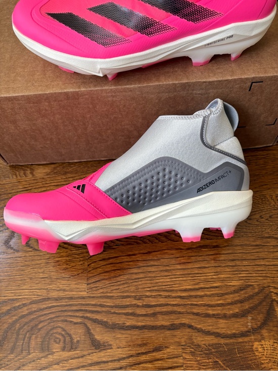 adidas Adizero Impact+ TPU Baseball Cleats Pink Gray Men\'s Size 8 IF3353 NEW main image 5